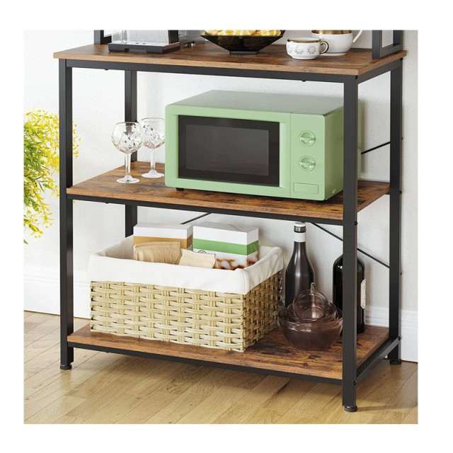 Μεταλλική Ραφιέρα Κουζίνας με 6 Ξύλινα Ράφια 40 x 80 x 167 cm VASAG...