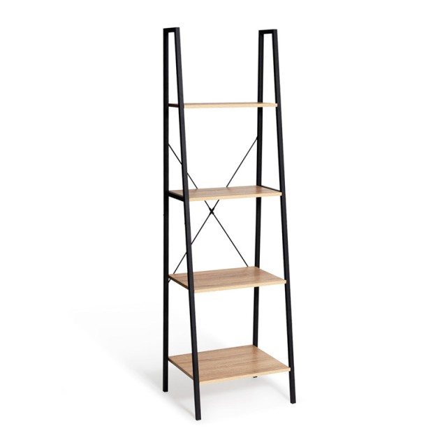 Μεταλλική Ραφιέρα με 4 Ξύλινα Ράφια 50 x 40 x 170 cm Memphis Idomya 30084303
