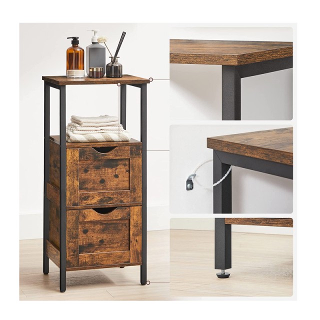 Μεταλλική Ραφιέρα Μπάνιου με 2 Ράφια και 2 Συρτάρια 37 x 30 x 80 cm... Μεταλλική Ραφιέρα Μπάνιου με 2 Ράφια και 2 Συρτάρια 37 x 30 x 80 cm...