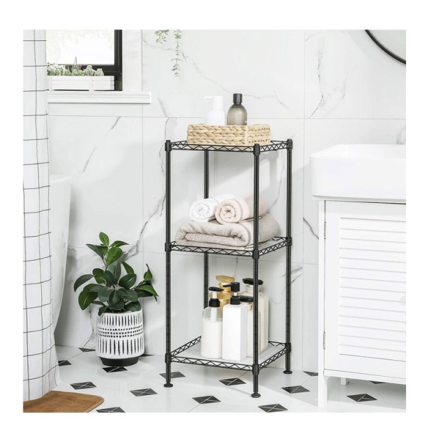 Μεταλλική Ραφιέρα Μπάνιου με 3 Ράφια 30 x 30 x 73 cm Songmics LGR103B01