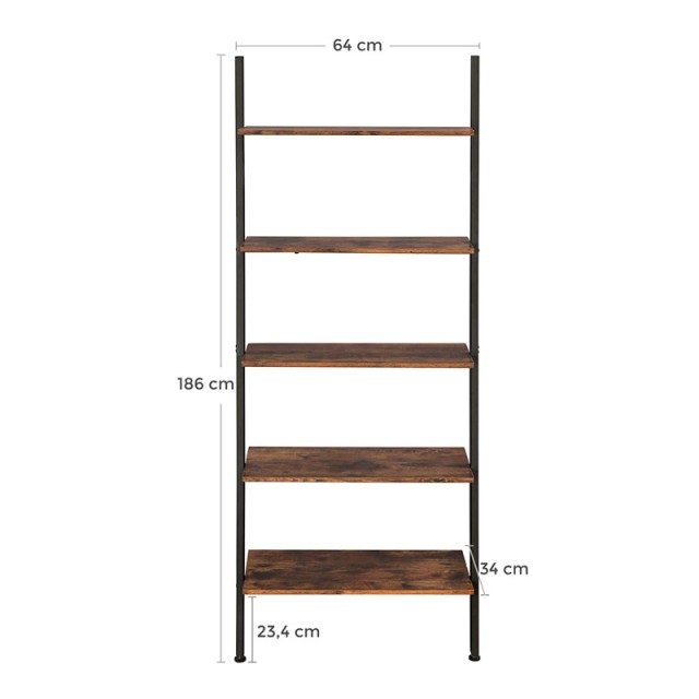 Μεταλλική Ραφιέρα - Σκάλα Τοίχου 64 x 34 x 186 cm VASAGLE LLS46BX - 12 άτοκες δόσεις και 5% cash back