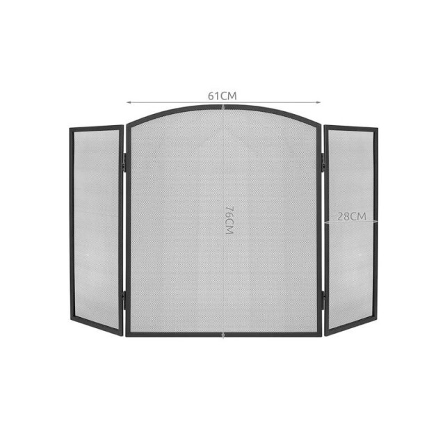 Μεταλλική Σίτα Τζακιού Τρίφυλλη 118 x 76.5 cm Kaminer 8787