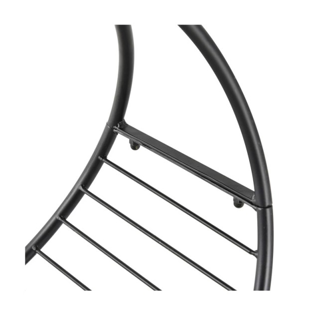 Μεταλλική Στρογγυλή Ξυλιέρα Τζακιού 45 x 29.5 x 47 cm Outsunny 842-158