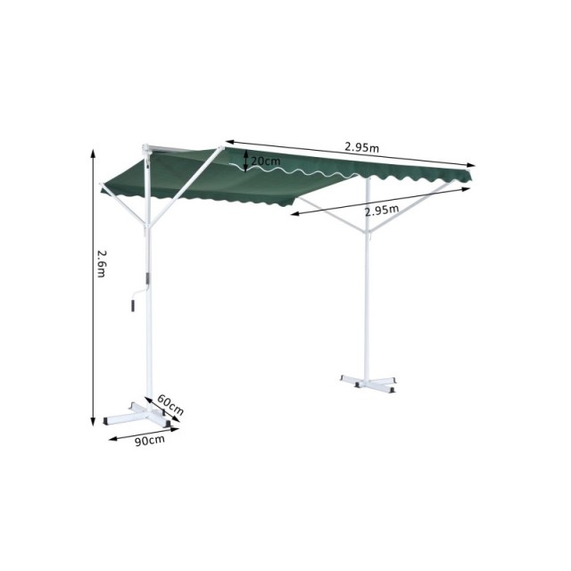 Μεταλλική Τέντα Κήπου 295 x 295 x 260 cm HOMCOM 840-145GN
