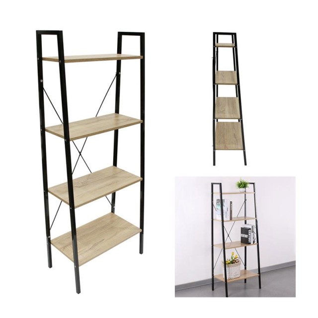 Μεταλλική Βιβλιοθήκη με 4 Ράφια 60 x 32.5 x 148 cm Home Deco Factory HD6429