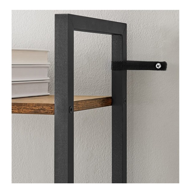 Μεταλλική Βιβλιοθήκη με 6 Ξύλινα Ράφια 60 x 24 x 186 cm VASAGLE LLS...
