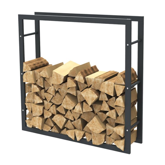 Μεταλλική Ξυλιέρα Τζακιού 100 x 25 x 100 cm Bakaji 02835838