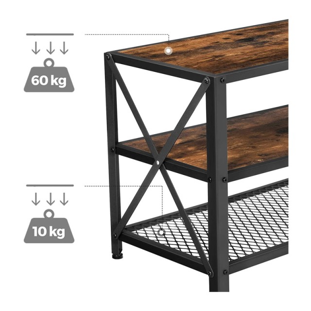 Μεταλλικό Έπιπλο Τηλεόρασης με 3 Ράφια 160 x 39 x 52 cm VASAGLE LTV095B01