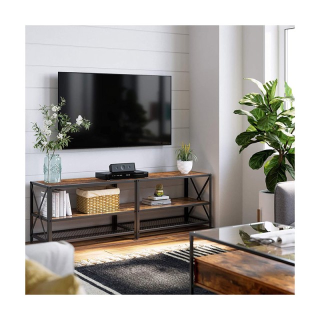 Μεταλλικό Έπιπλο Τηλεόρασης με 3 Ράφια 160 x 39 x 52 cm VASAGLE LTV095B01