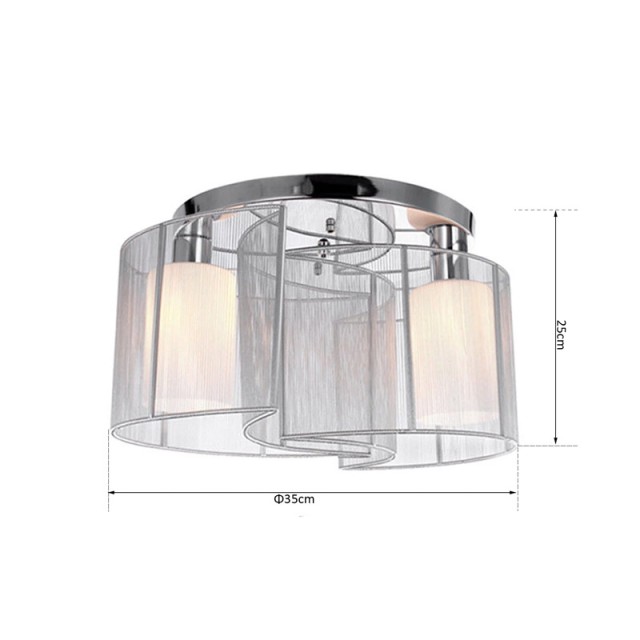 Μεταλλικό Φωτιστικό Οροφής 35 x 25 cm HOMCOM B31-004
