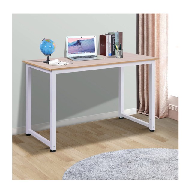 Μεταλλικό Γραφείο 120 x 60 x 76 cm Χρώματος Λευκό HOMCOM 836-121WT