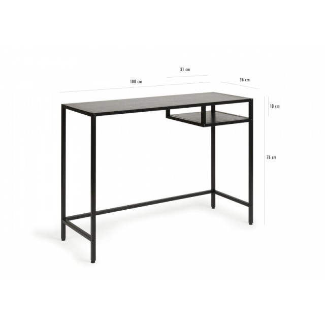 Μεταλλικό Γραφείο με 1 Ράφι 100 x 36 x 76 cm Orly Lifa-Living 8720195386216