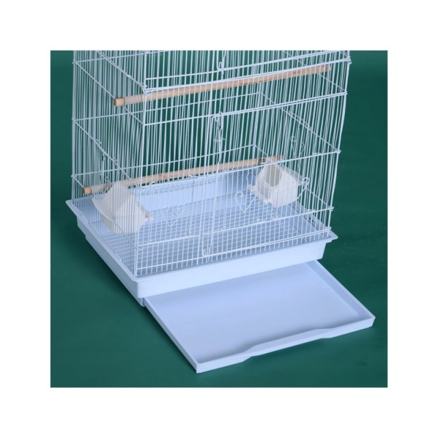 Μεταλλικό Κλουβί Πτηνών 47.5 x 36 x 91 cm Χρώματος Λευκό PawHut D10...