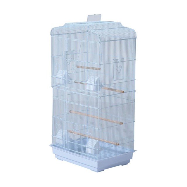 Μεταλλικό Κλουβί Πτηνών 47.5 x 36 x 91 cm Χρώματος Λευκό PawHut D10...