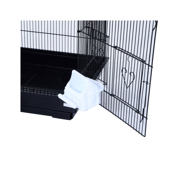 Μεταλλικό Κλουβί Πτηνών 47.5 x 36 x 91 cm Χρώματος Μαύρο PawHut D10...