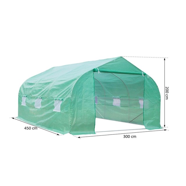 Μεταλλικό Θερμοκήπιο Τούνελ 4.5 x 3 x 2 m Outsunny 845-020