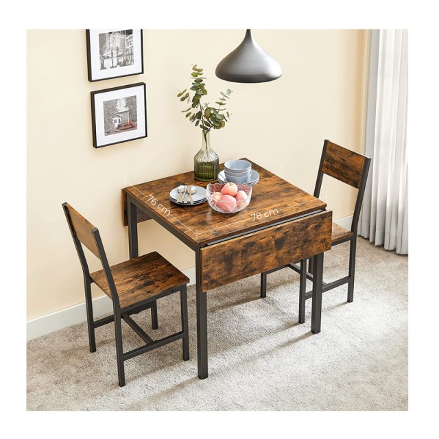 Μεταλλικό Επεκτεινόμενο Τραπέζι 120 x 78 x 76.2 cm VASAGLE KDT077B01