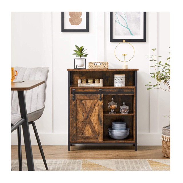 Μεταλλικό Έπιπλο με 1 Ντουλάπι και 1 Ράφι 70 x 30 x 80 cm VASAGLE LSC089B01V1