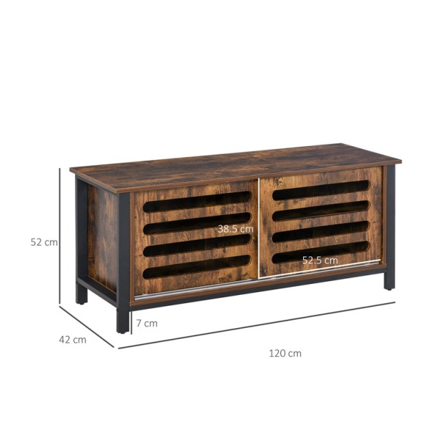 Μεταλλικό Έπιπλο Τηλεόρασης 120 x 42 x 52 cm HOMCOM 839-005