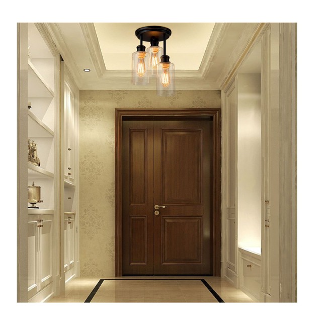 Μεταλλικό Φωτιστικό Οροφής Ε27 3 x 60 W Costway EP24444DE