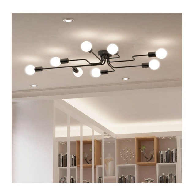 Μεταλλικό Φωτιστικό Οροφής Ε27 8 x 40 W HOMCOM B31-219