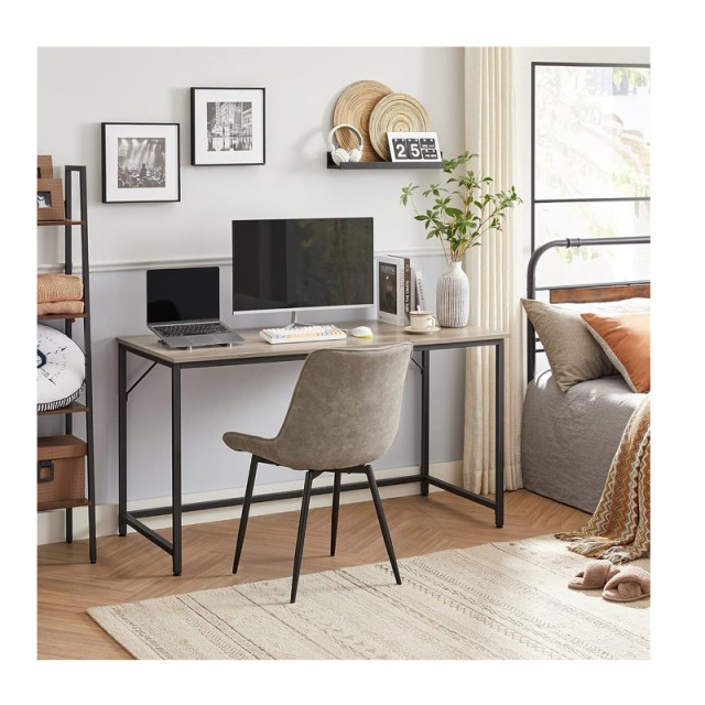 Μεταλλικό Γραφείο 140 x 60 x 75 cm Χρώματος Γκρι VASAGLE LWD043B02
