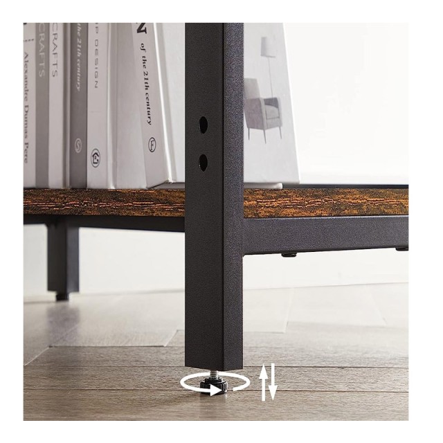 Μεταλλικό Γραφείο με 2 Ράφια 140 x 60 x 75 cm VASAGLE LWD55X