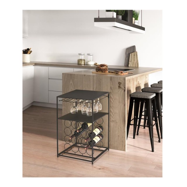Μεταλλικό Μπαρ - Κάβα Κρασιών 45 x 45 x 84.5 cm Home Deco Factory HD7104
