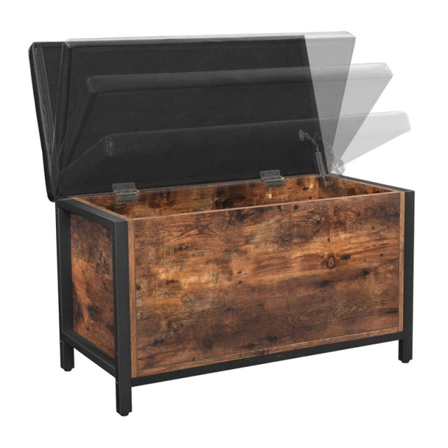 Μεταλλικό Σκαμπό με Αποθηκευτικό Χώρο 80 x 40 x 50 cm VASAGLE LSC80BX