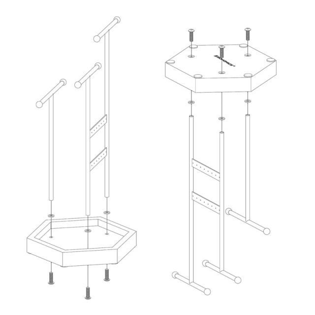 Μεταλλικό Σταντ Κοσμημάτων 20.5 x 18 x 36 cm Songmics JJS03NW