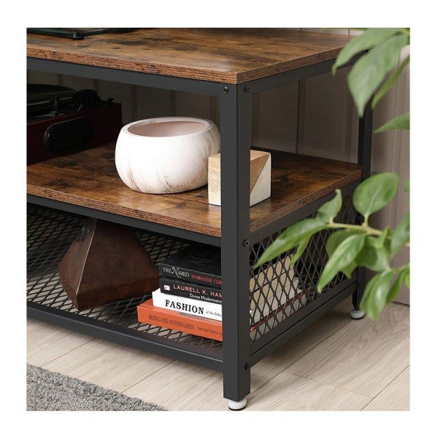 Μεταλλικό Έπιπλο Τηλεόρασης με 3 Ράφια 140 x 40 x 52 cm VASAGLE LTV...