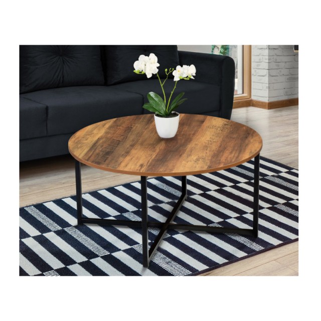 Μεταλλικό Στρογγυλό Τραπέζι Σαλονιού 80 x 40 cm Elize Idomya 30088518