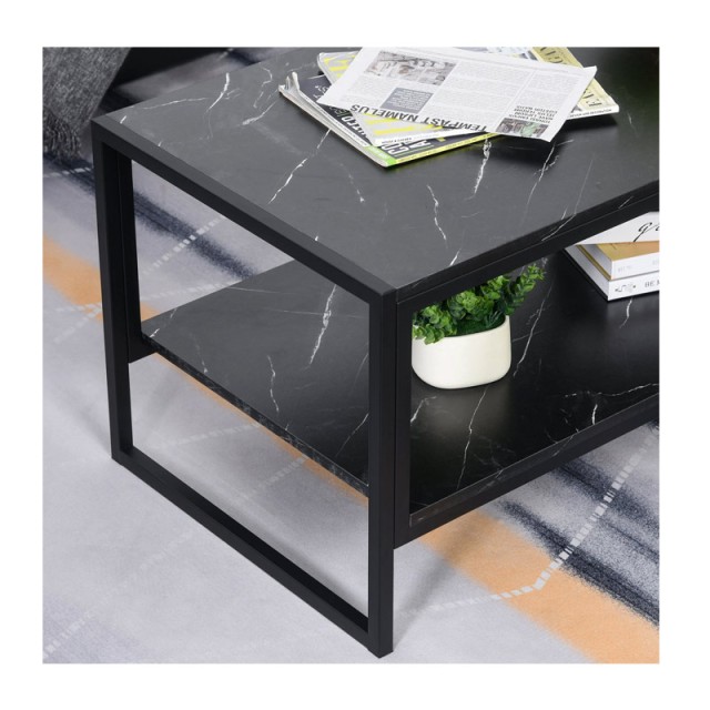 Μεταλλικό Τραπέζι Σαλονιού 106 x 50 x 47 cm HOMCOM 833-821BK
