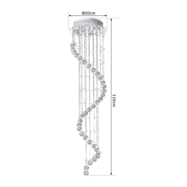 Μεταλλικός Πολυέλαιος με Κρύσταλλα 3 x 50 W HOMCOM 02-0302