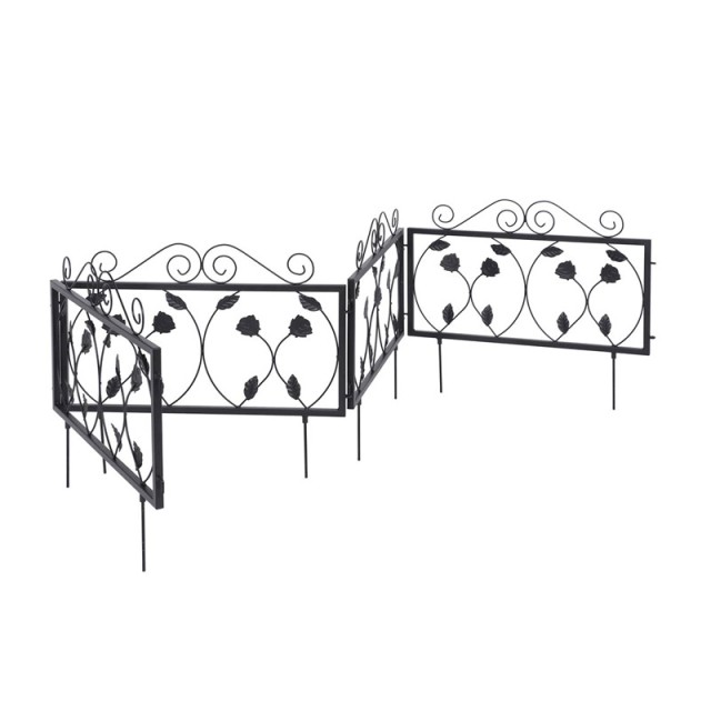 Μεταλλικός Φράχτης με 4 Πάνελ 225 x 34 cm Bakaji 02012597