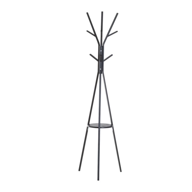 Μεταλλικός Καλόγερος 45 x 45 x 180 cm Χρώματος Μαύρο HOMCOM 831-174BK