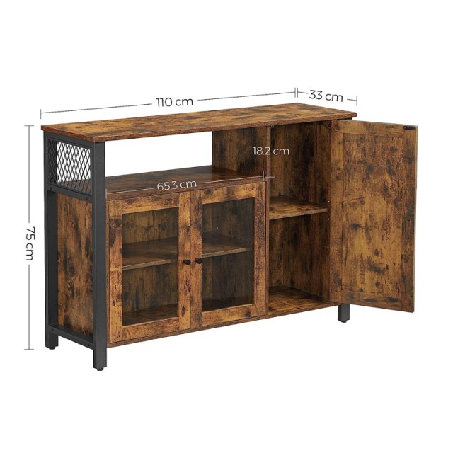 Μεταλλικός Μπουφές 110 x 33 x 75 cm VASAGLE LSC096B01