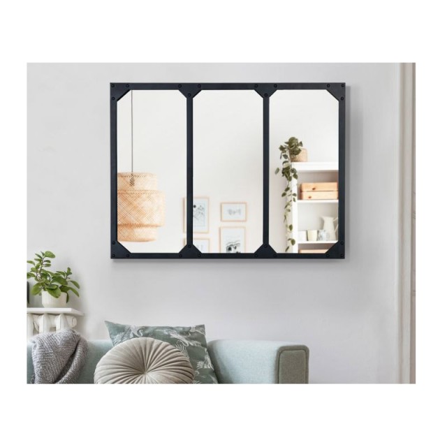 Μεταλλικός Ορθογώνιος Καθρέπτης 80 x 2.5 x 60 cm Idomya 30042372