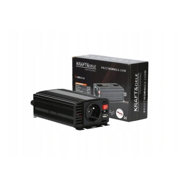 Μετατροπέας Αυτοκινήτου 350 W 12 / 24 - 230 V Kraft&Dele KD-1250