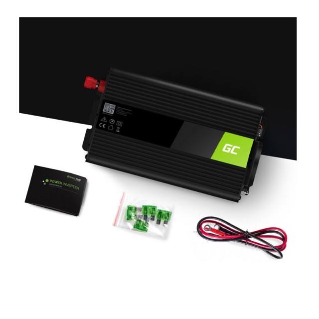 Μετατροπέας - Inverter Ισχύος Αυτοκινήτου 12 V σε 230 V 1000 / 2000 W Green Cell INV08