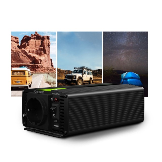 Μετατροπέας - Inverter Ισχύος Αυτοκινήτου 24 V σε 230 V 300 / 600 W Green Cell INV02DE