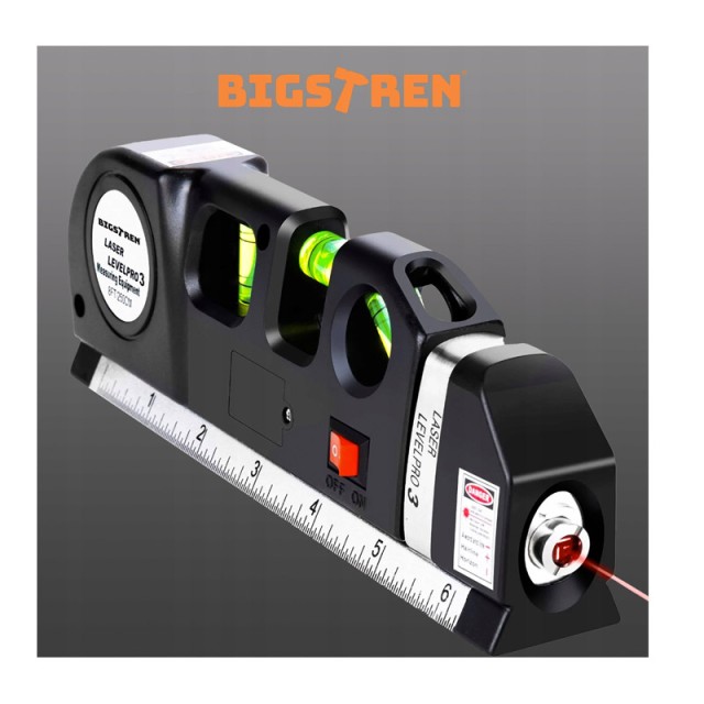 Μέτρο - Αλφάδι με Γραμμή Laser 250 cm Bigstren 21747