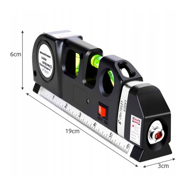 Μέτρο - Αλφάδι με Γραμμή Laser 250 cm Bigstren 21747