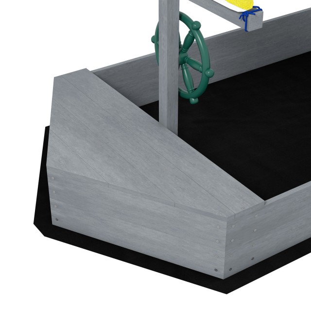 Outsunny Sandbox σε σχήμα σκάφους για παιδιά 3-8 ετών, από ξύλο ελάτης και πολυεστέρα, 190x90x138 cm 343-068V00CG