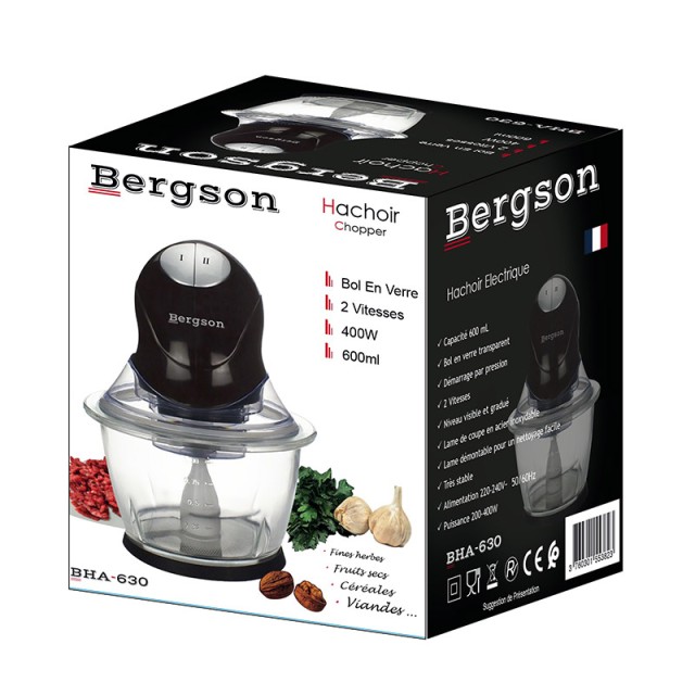 Mini Ηλεκτρικός Πολυκόφτης 600 ml 400 W Bergson BHA-630