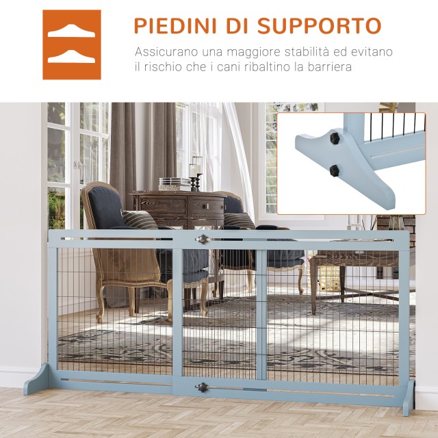 PawHut Indoor Extendable Dog Eraser από ξύλο και ατσάλι, 104-183x36...