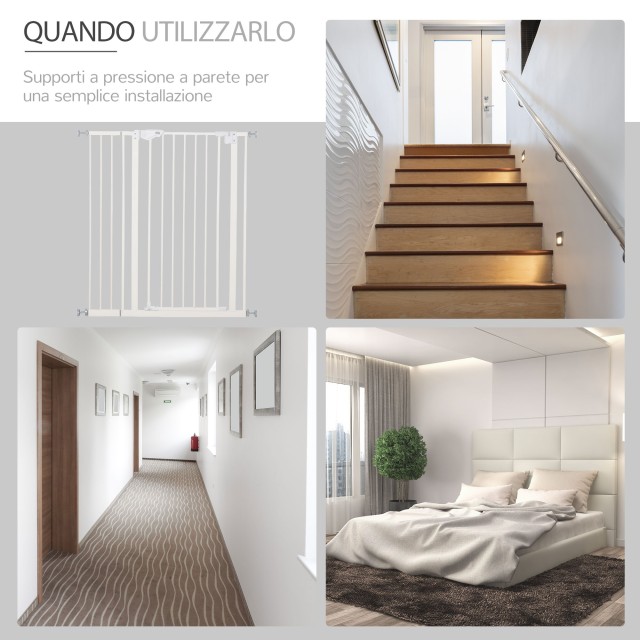 PawHut Dog Gate με 4 ρυθμιζόμενες βίδες και κολλητική ταινία, μέταλ... PawHut Dog Gate με 4 ρυθμιζόμενες βίδες και κολλητική ταινία, μέταλ...