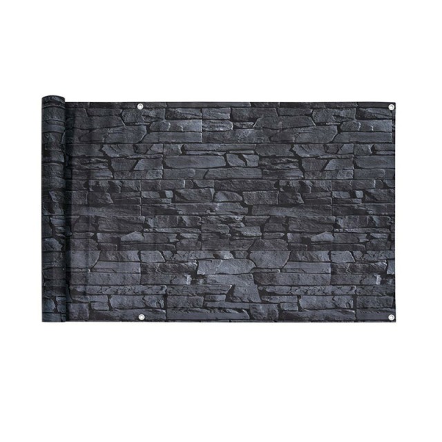Μουσαμάς Περίφραξης με Μοτίβο Πέτρας 600 x 90 cm Bakaji 02828527