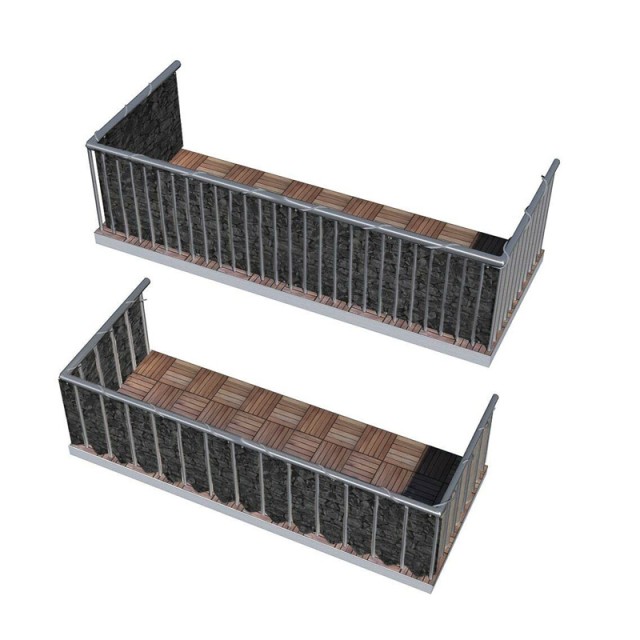 Μουσαμάς Περίφραξης με Μοτίβο Πέτρας 600 x 90 cm Bakaji 02828527
