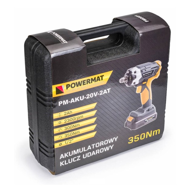 Μπουλονόκλειδο Μπαταρίας 1/2 350 Nm 20V με Βαλιτσάκι POWERMAT PM-AK...